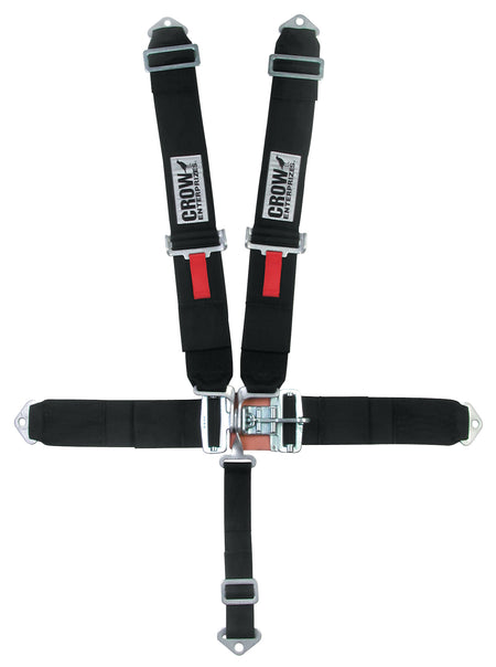 Crow 5 Point Latch & Link Harness - Pull Down Adjust - Bolt-In / Wrap Around - Black