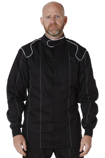 Crow Single Layer Racing Jacket - Black