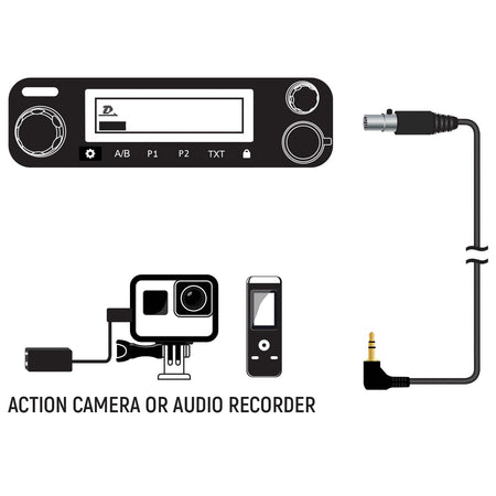 Rugged Radios Mobile Radio Audio Record Cable CS-REC-5PM-3.5M