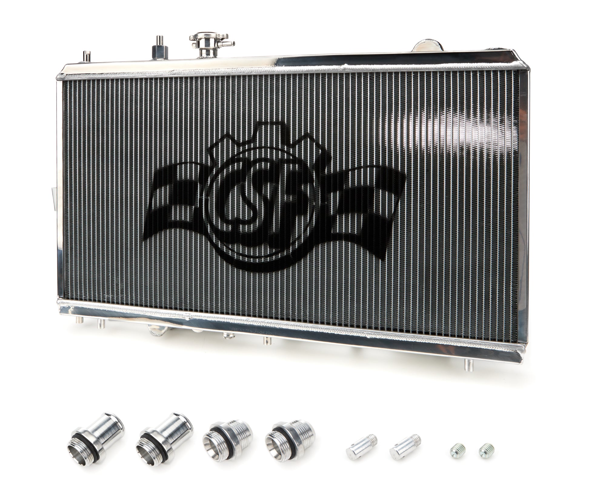 CSF Aluminum Single Pass Radiator - 27.625 W x 2.375 D - Polished - Honda Civic 1992-2000