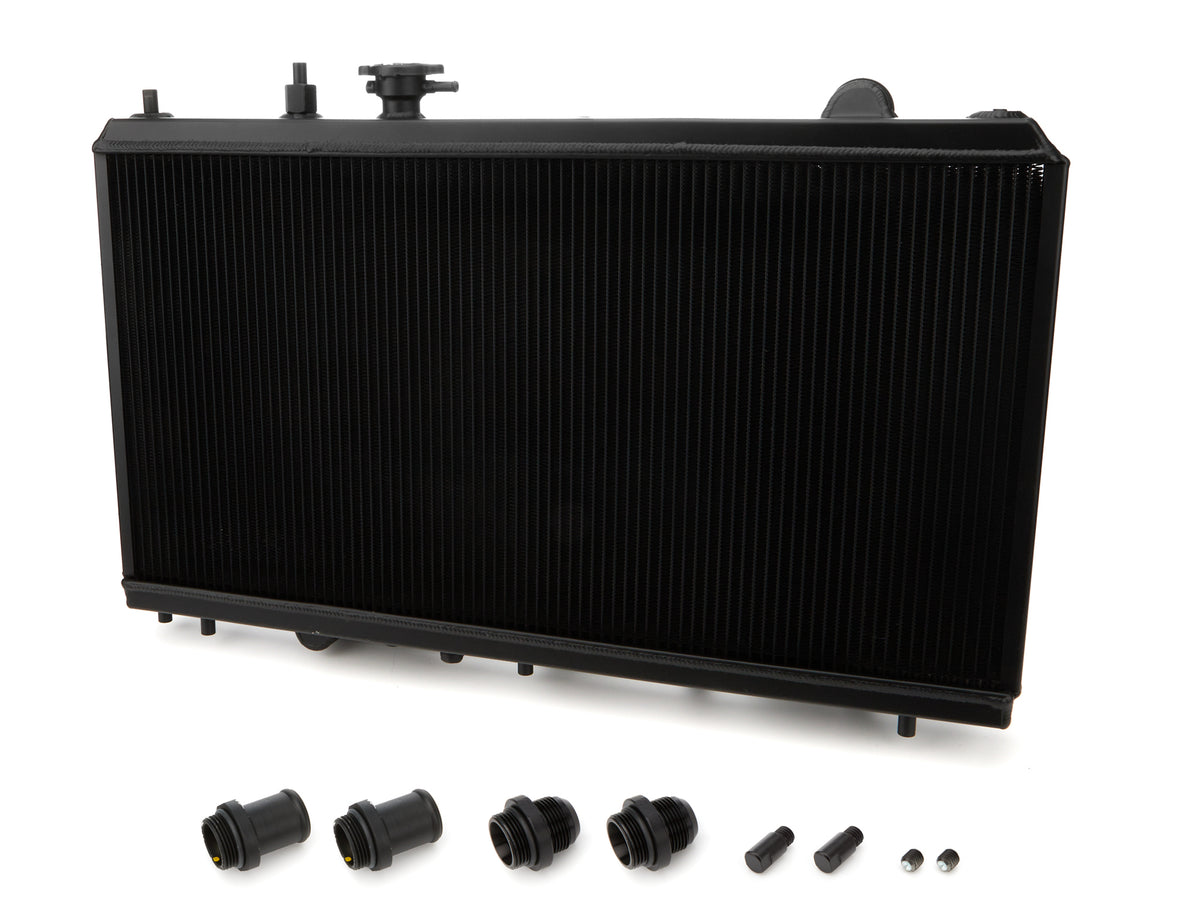 CSF Aluminum Single Pass Radiator - 27.625 W x 2.375 D - Black - Honda Civic 1992-2000