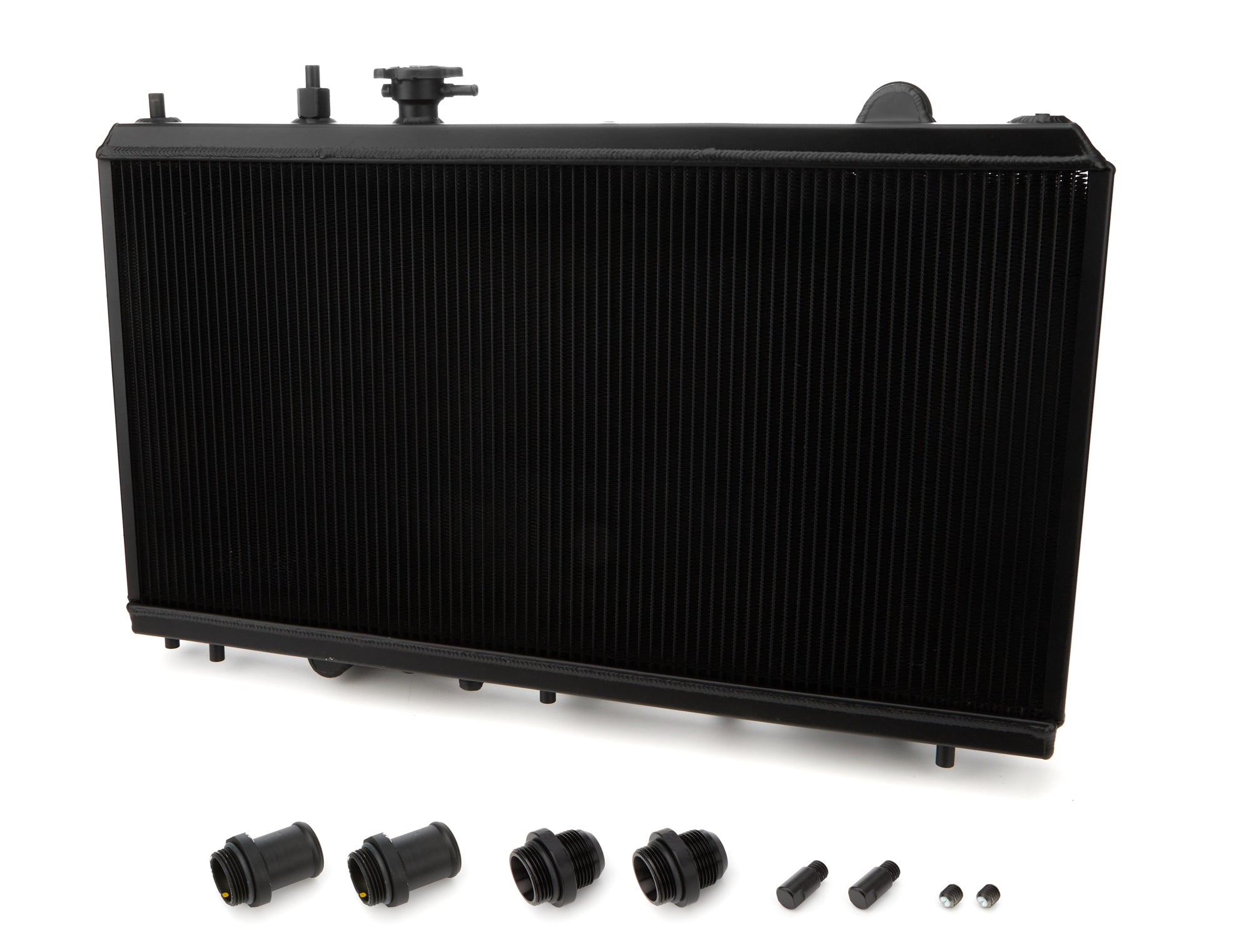CSF Aluminum Single Pass Radiator - 27.625 W x 2.375 D - Black - Honda Civic 1992-2000