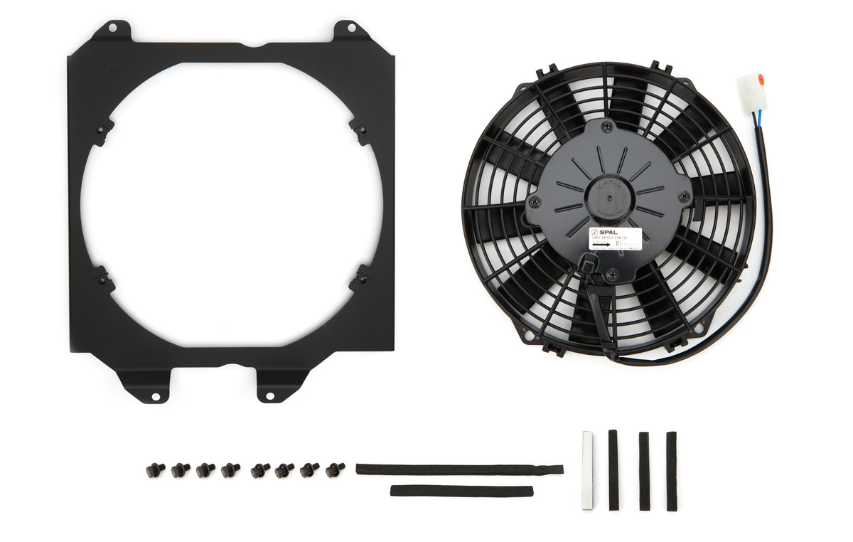 CSF 12 in Electric Fan - Push / Pull - Curve Blade - 13.75 in x 13.69 in - Black Shroud