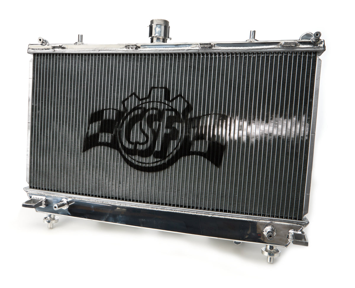 CSF Aluminum Single Pass Radiator w/ Oil Cooler - 30.188 in W x 2.188 in D - Polished - Chevy Camaro 2010-12