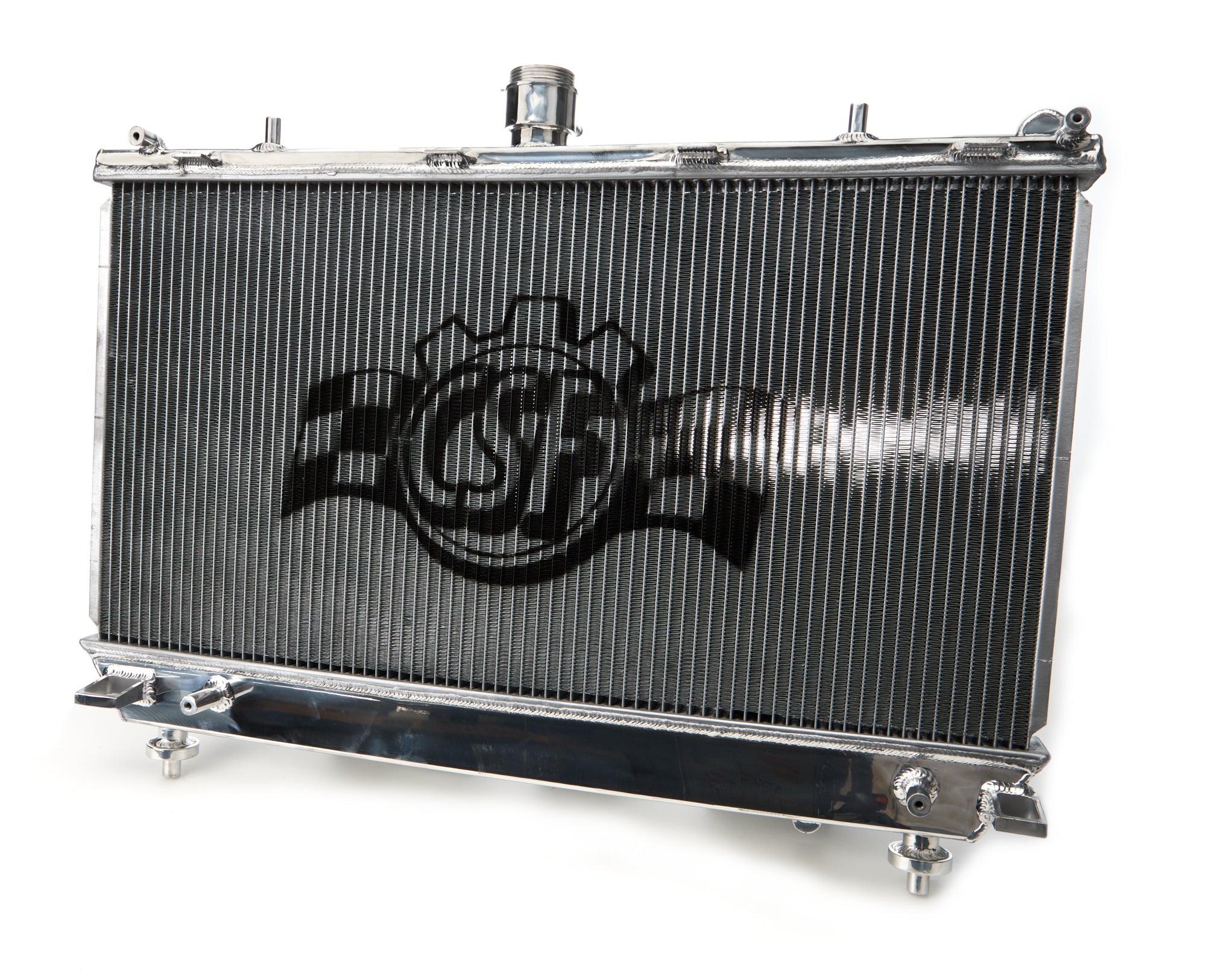 CSF Aluminum Single Pass Radiator w/ Oil Cooler - 30.188 in W x 2.188 in D - Polished - Chevy Camaro 2010-12
