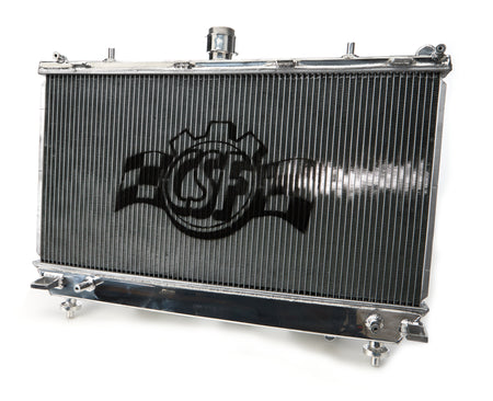 CSF Aluminum Single Pass Radiator w/ Oil Cooler - 30.188 in W x 2.188 in D - Polished - Chevy Camaro 2010-12