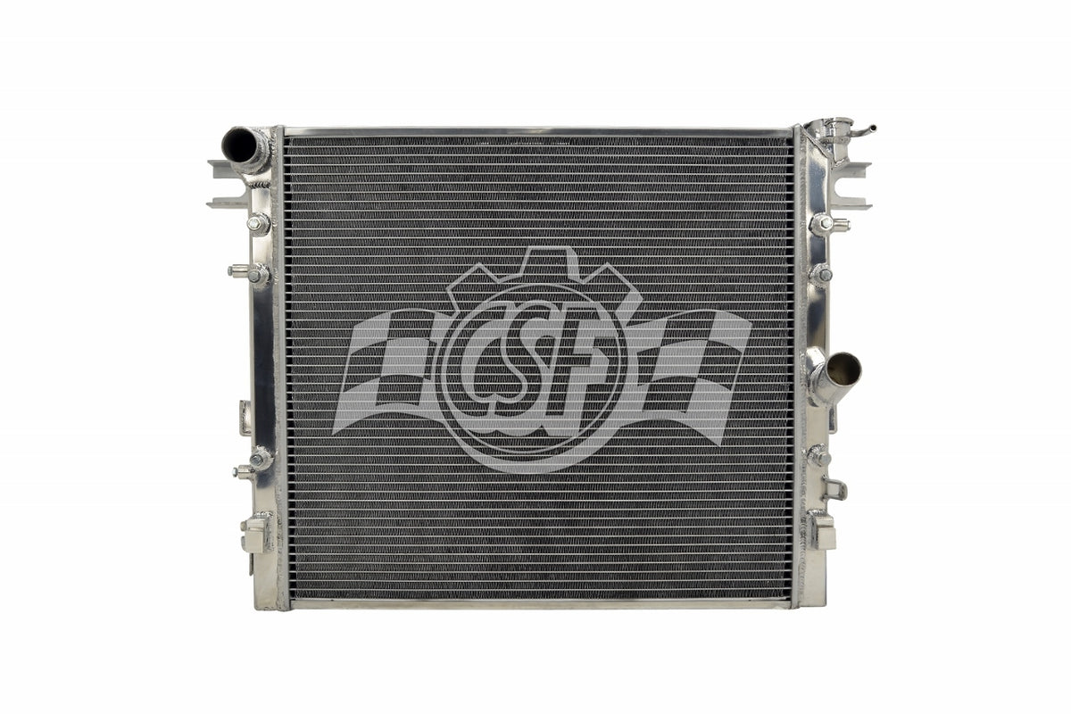 CSF Aluminum Single Pass Radiator - 21.938 in W x 2.5 in D - Polished - Jeep Wrangler JK 2007-18