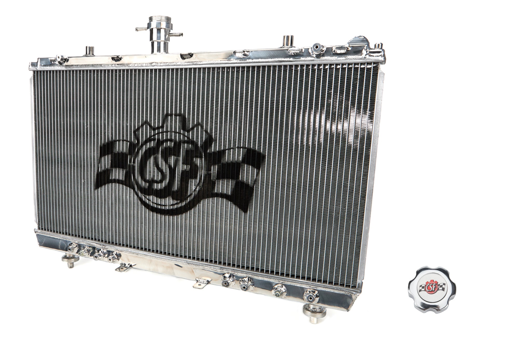 CSF Aluminum Single Pass Radiator - 31 in W x 2.188 in D - Polished - Chevy Camaro 2013-23