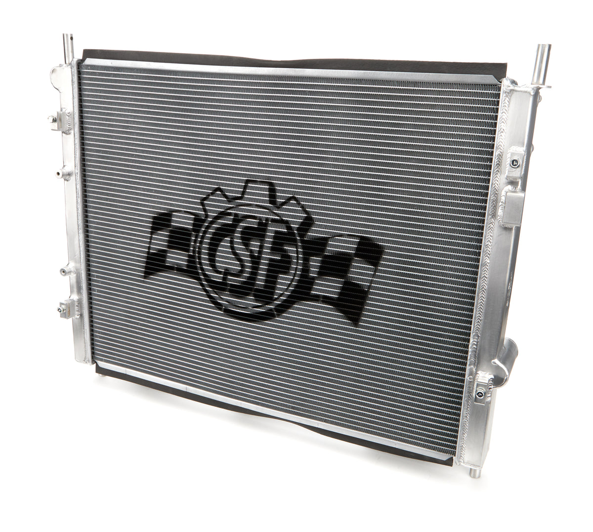 CSF Aluminum Single Pass Radiator - 25.313 in W x 19.688 in H x 1.625 in D - Polished - Ford Coyote - Ford Mustang 2015-23