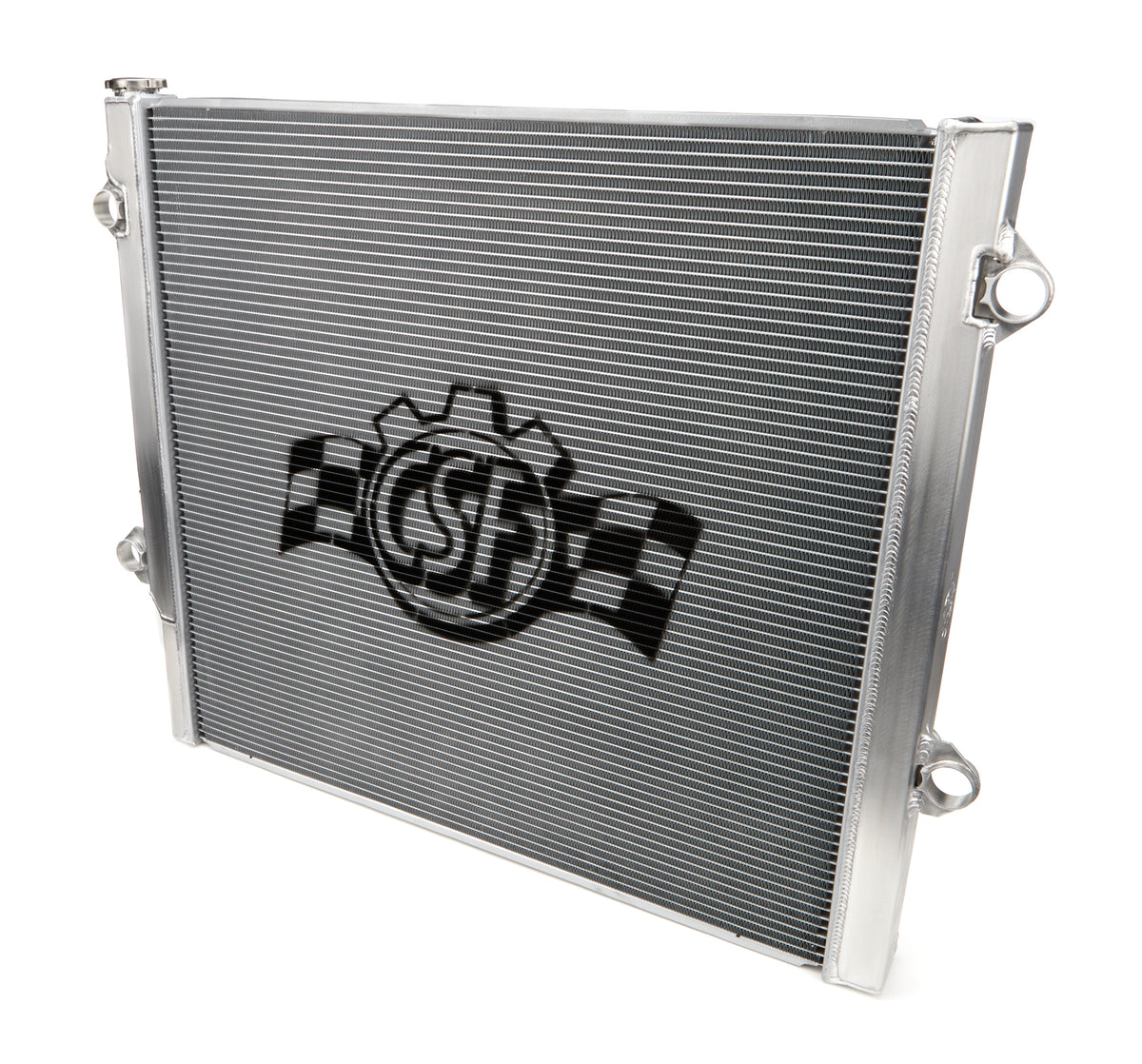 CSF Aluminum Single Pass Radiator w/ Oil Cooler - 25.563 in W x 23.688 in H x 1.25 in D - Polished - Toyota Compact SUV / Midsize SUV 2003-09