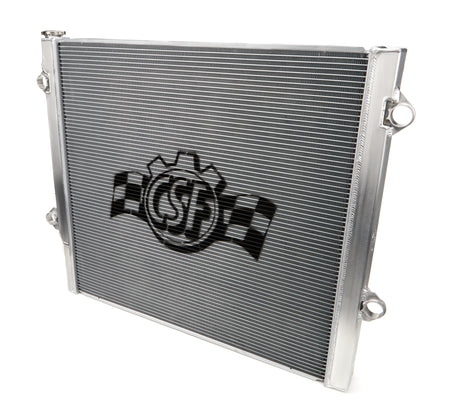 CSF Aluminum Single Pass Radiator w/ Oil Cooler - 25.563 in W x 23.688 in H x 1.25 in D - Polished - Toyota Compact SUV / Midsize SUV 2003-09