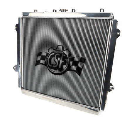 CSF Aluminum Single Pass Radiator w/ Oil Cooler - 22.625 in W x 25.625 in H x 0.875 in D - Polished - Toyota Compact SUV 2010-20