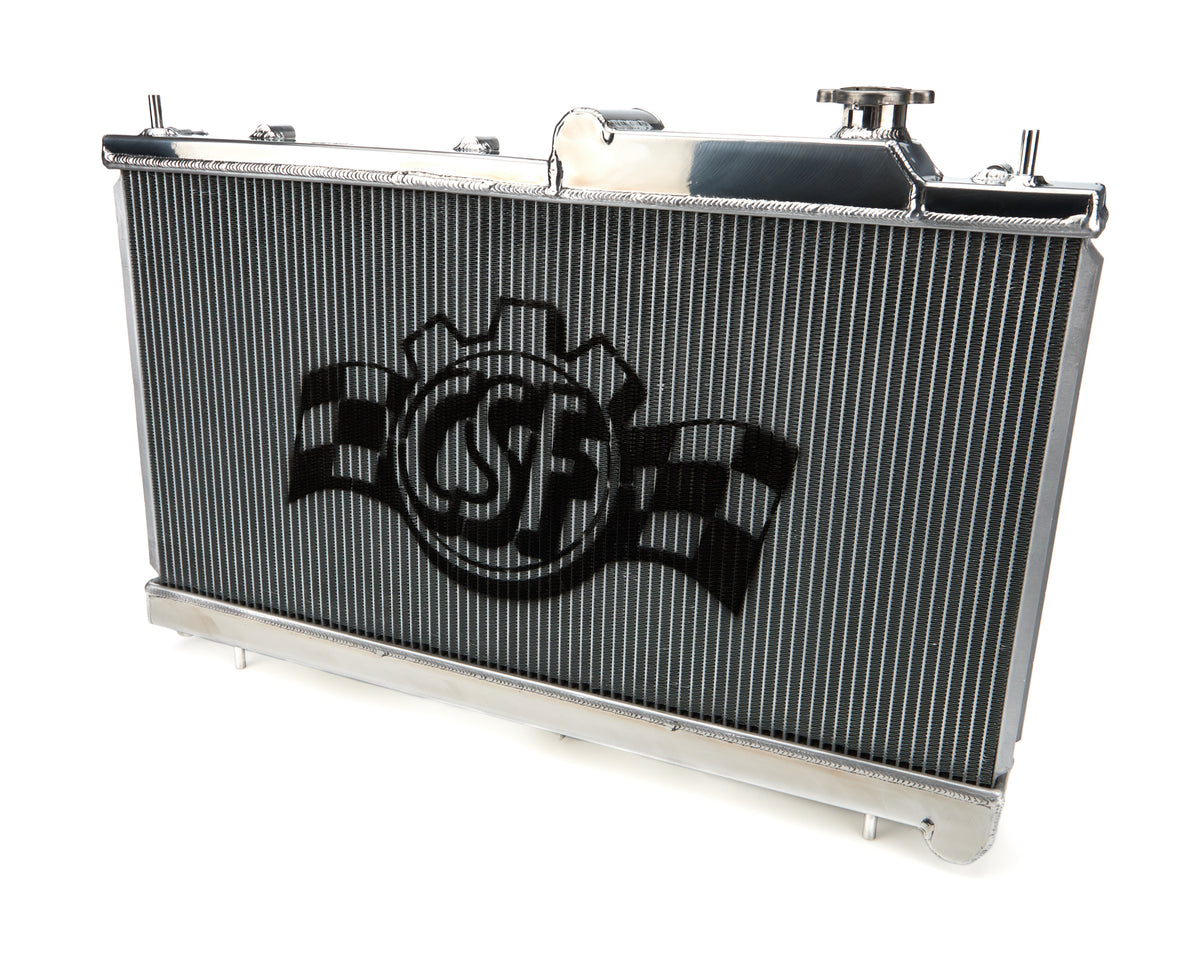 CSF Aluminum Single Pass Radiator - 27.125 in W x 13.375 in H x 1.625 in D - Polished - Subaru WRX or STI 2008-23