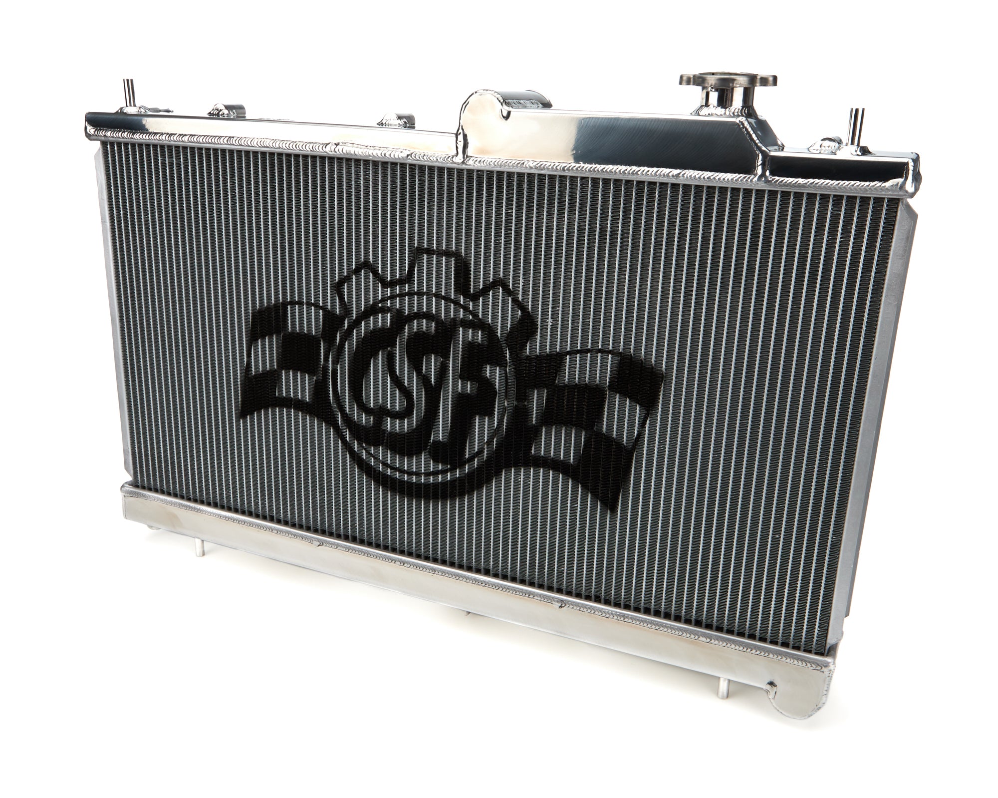 CSF Aluminum Single Pass Radiator - 27.125 in W x 13.375 in H x 1.625 in D - Polished - Subaru WRX or STI 2008-23