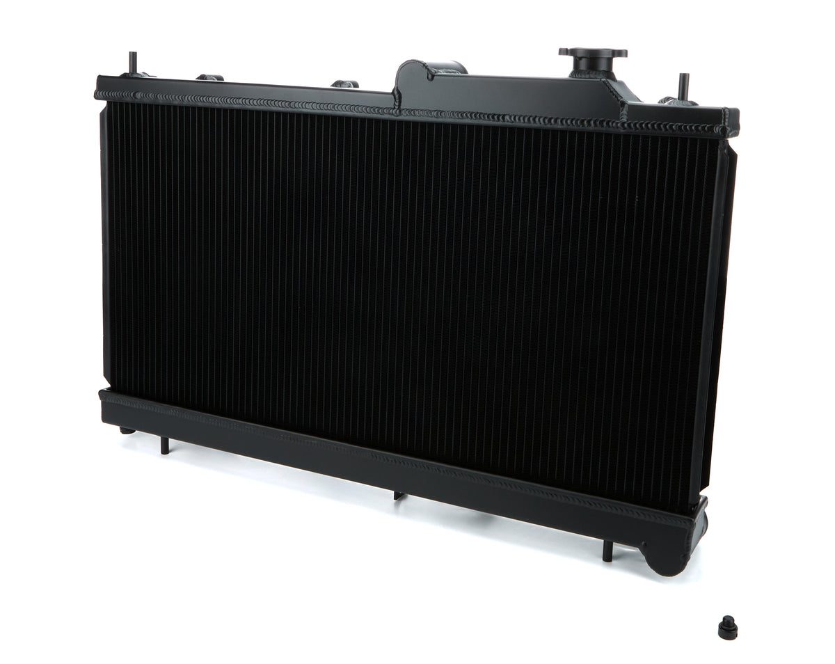 CSF Aluminum Single Pass Radiator - 27.125 in W x 13.375 in H x 1.625 in D - Black - Subaru WRX or STI 2008-23