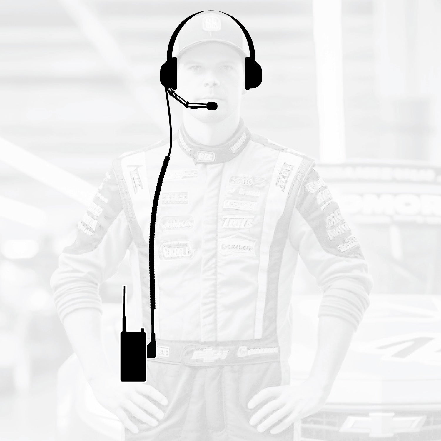 Rugged Radios RDH Digital Crew Chief Radio Package w/ H42 Spotter Headset - Single Radio - UHF - Safety Yellow CREW-RDH-U-HV