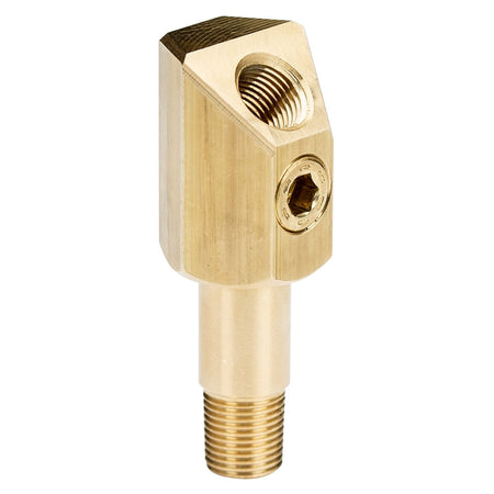 Dakota Digital 45 Degree 1/8 in NPT Male to 1/8 in NPT Female Oil Pressure Adapter - 1/8 in NPT Gauge Port - Brass