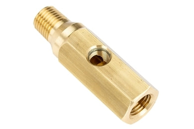 Dakota Digital Straight 1/8 in NPT Male to 1/8 in NPT Female Oil Pressure Adapter - 1/8 in NPT Gauge Port - Brass