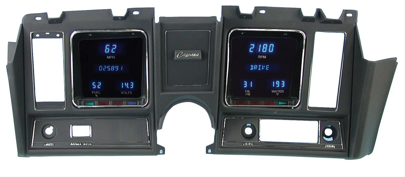 Dakota Digital Dash Panel - Stock Gauges - Black - GM F-Body 1969