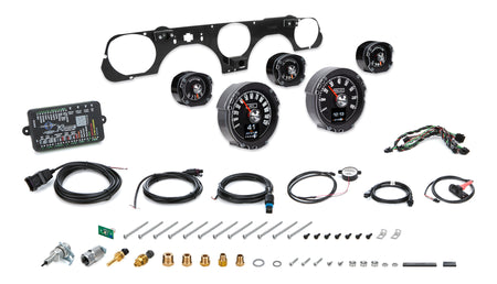Dakota Digital RTX Series Gauge Kit - Fuel / OP / Speedometer / Tach / WT - Black Face - Ford Mustang 1967-68