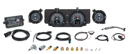 Dakota Digital RTX Series Gauge Kit - Fuel / OP / Speedometer / Tach / Volt / WT - Black Face - Ford Mustang 1969-70
