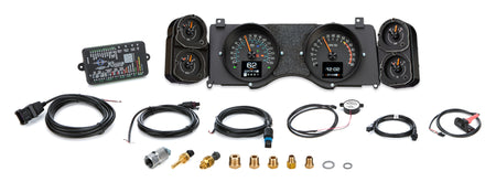 Dakota Digital RTX Series Gauge Kit - Fuel / OP / Speedometer / Tach / Volt / WT - Black Face - GM F-Body 1970-78