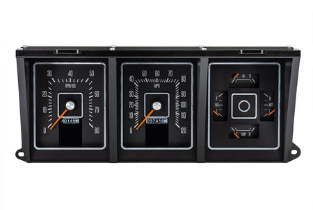 Dakota Digital RTX Series Gauge Kit - Fuel / OP / Speedometer / Tach / Volt / WT - Black Face - Ford Fullsize SUV / Truck 1973-79