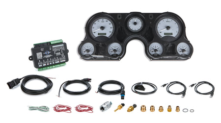 Dakota Digital VHX Series Gauge Kit - Fuel / OP / Speedometer / Tach / Volt / WT - White Face - GM Fullsize Truck 1967-72