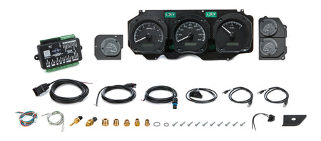 Dakota Digital VHX Series Gauge Kit - Fuel / OP / Speedometer / Tach / Volt / WT - Black Face - GM A-Body 1970-72