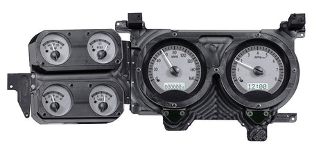 Dakota Digital VHX Series Gauge Kit - Fuel / OP / Speedometer / Tach / Volt / WT - Silver Face - GM Fullsize Truck 1973-87 VHX-73C-PU-S-W