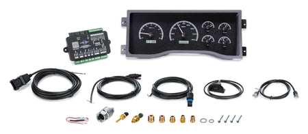 Dakota Digital VHX Series Gauge Kit - Fuel / OP / Speedometer / Tach / Volt / WT - Black Face - GM Fullsize SUV / Truck 1995-2000