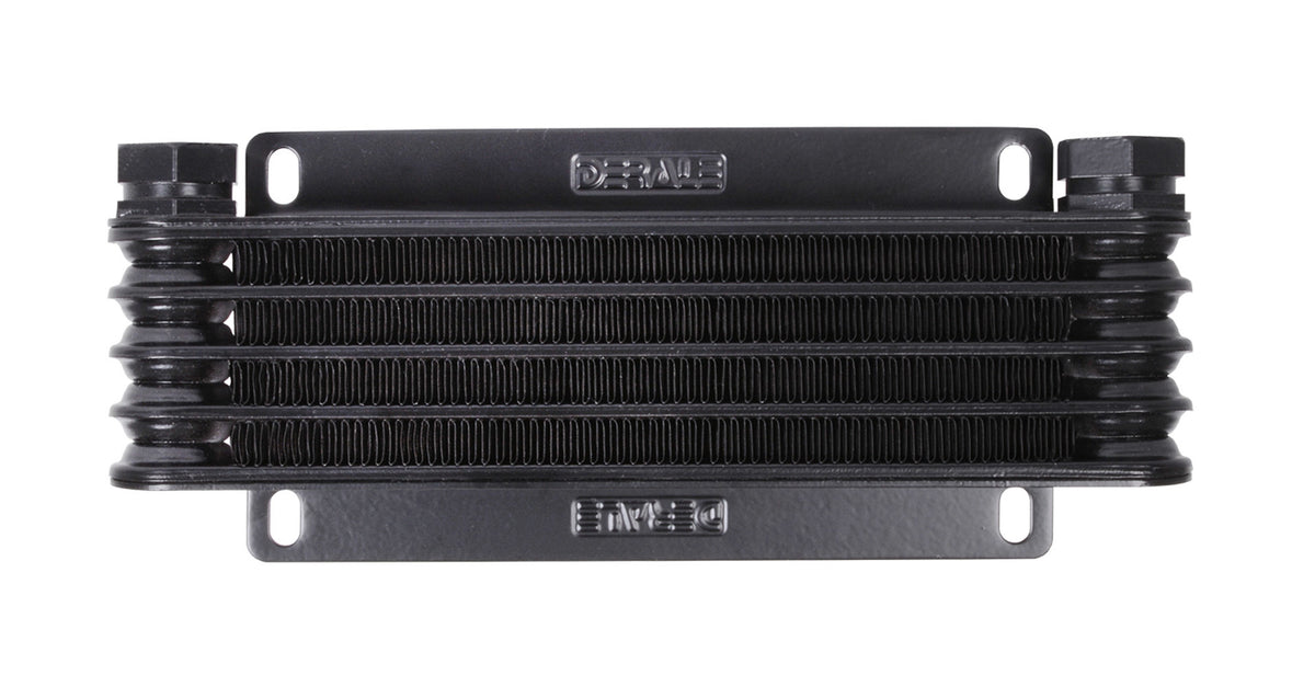 Derale 9000 Series Fluid Cooler - 9.75 x 4.125 x 1.25 in - 1/2 in NPT Female Inlet / Outlet - Black - Automatic Transmission