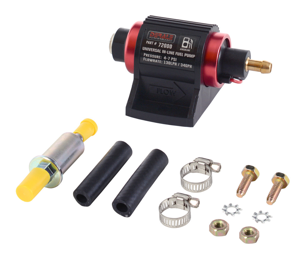 Derale In-Line Electric Fuel Pump - 34 gph at 7 psi