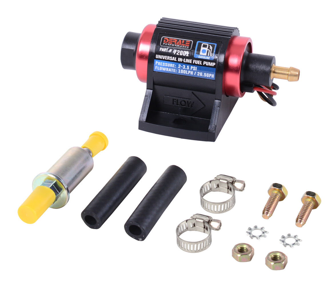 Derale In-Line Electric Fuel Pump - 26 gph at 3.5 psi
