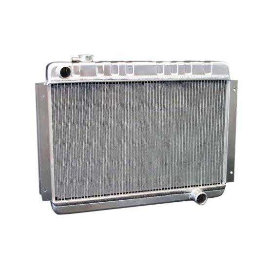 DeWitts Direct Fit Single Pass Aluminum Radiator - 28 in W x 20.5 in H x 3.25 in D - Auto Trans - Natural - GM A-Body 1966-67