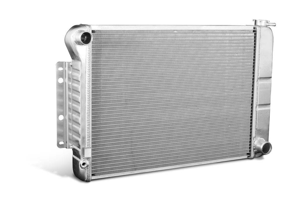 DeWitts Direct Fit Single Pass Aluminum Radiator - 27.5 in W x 18.5 in H x 3.25 in D - Manual Trans - Natural - GM F-Body 1967-69