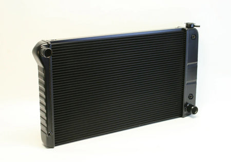 DeWitts Direct Fit Single Pass Aluminum Radiator - 33 in W x 18.5 in H x 3.25 in D - Auto Trans - Black - GM A-Body 1968-72
