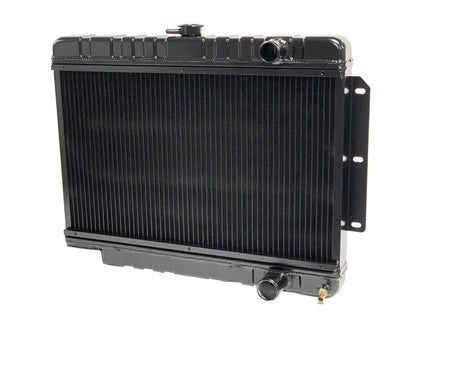DeWitts Direct Fit Single Pass Aluminum Radiator - 28 in W x 20.5 in H x 3 in D - Auto Trans - Black - GM B-Body 1959-64