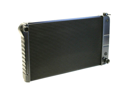 DeWitts Direct Fit Single Pass Aluminum Radiator - 33 in W x 18.5 in H x 3.25 in D - Auto Trans - Black - GM A-Body 1968-72