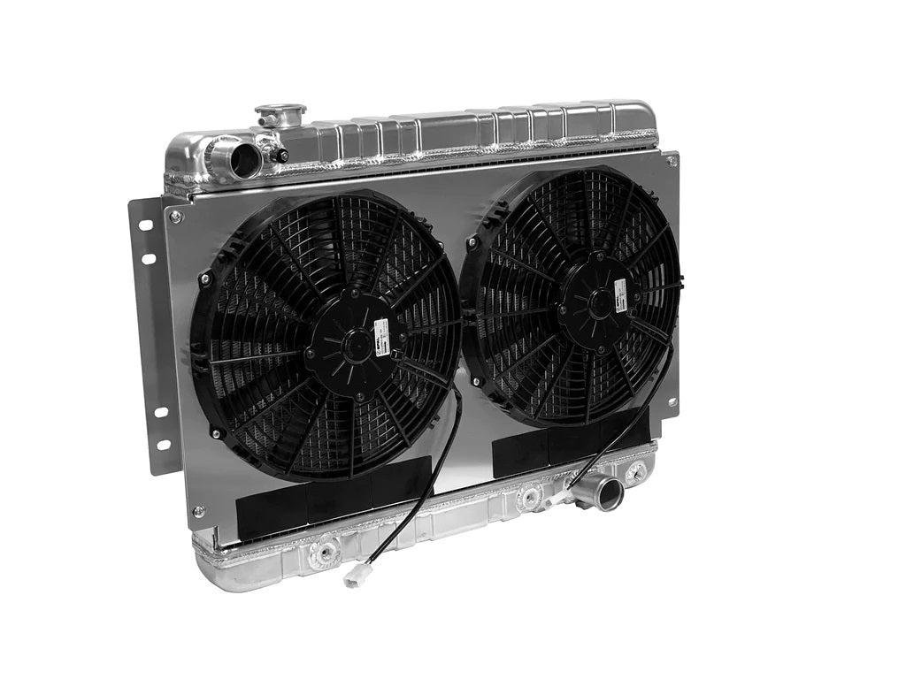 DeWitts Pro-Series Aluminum Radiator & Fan Kit - 25.25 in W x 20 in H x 6.75 in D - Auto Trans - GM A-Body 1966-67