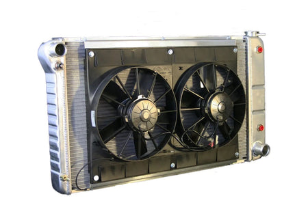 DeWitts Pro-Series Aluminum Radiator & Fan Kit - 33 in W x 18.5 in H x 6.75 in D - Auto Trans - GM A-Body 1968-72 32-4139003A