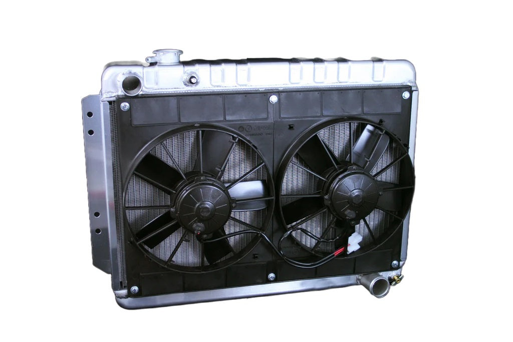 DeWitts Pro-Series Aluminum Radiator & Fan Kit - 25.5 in W x 20 in H x 6.75 in D - Manual Trans - GM B-Body 1959-64