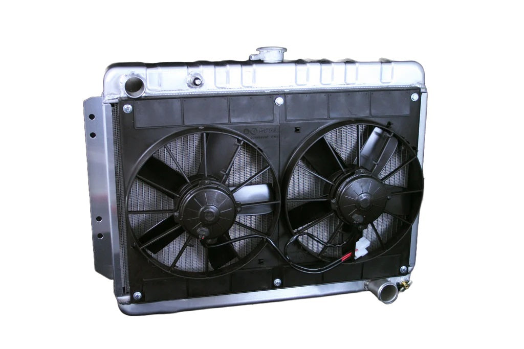 DeWitts Pro-Series Aluminum Radiator & Fan Kit - 25.5 in W x 20 in H x 6.75 in D - Auto Trans - GM B-Body 1965-70 32-4139016A