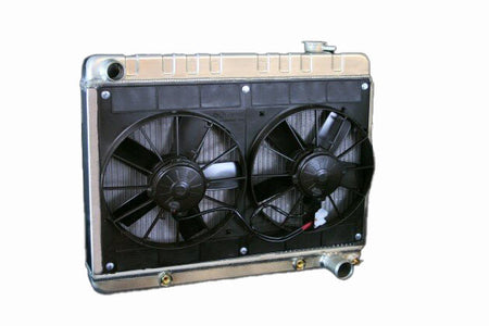 DeWitts Pro-Series Aluminum Radiator & Fan Kit - 25.5 in W x 20 in H x 6.75 in D - Auto Trans - GM Fullsize Truck 1963-66
