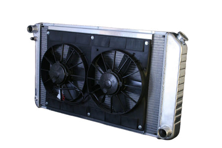 DeWitts Pro-Series Aluminum Radiator & Fan Kit - 33 in W x 18.5 in H x 6.75 in D - Manual Trans - GM A-Body 1973-77