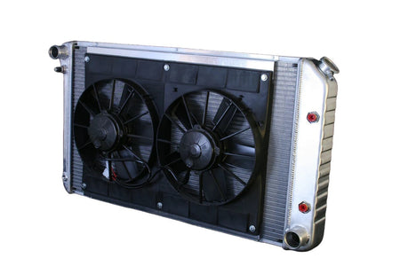 DeWitts Pro-Series Aluminum Radiator & Fan Kit - 28 in W x 18.5 in H x 6.75 in D - Auto Trans - GM X-Body 1973-74