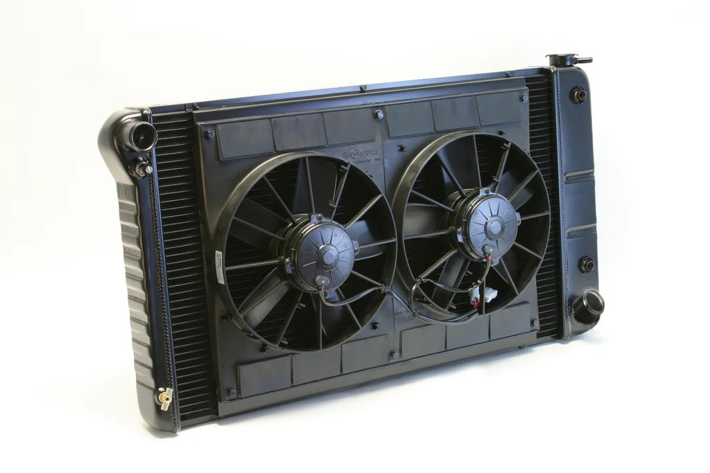 DeWitts Pro-Series Aluminum Radiator & Fan Kit - 33 in W x 18.5 in H x 6.75 in D - Auto Trans - GM Fullsize Truck 1967-72 32-4239018A
