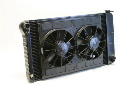 DeWitts Pro-Series Aluminum Radiator & Fan Kit - 33 in W x 18.5 in H x 6.75 in D - Manual Trans - GM Fullsize Truck 1967-72