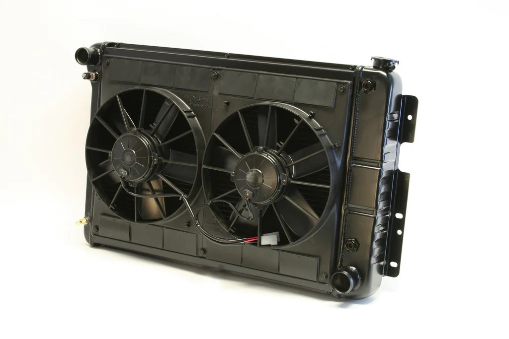 DeWitts Pro-Series Aluminum Radiator & Fan Kit - 27.5 in W x 18.5 in H x 6.75 in D - Manual Trans - GM F-Body 1967-69 32-4239022M