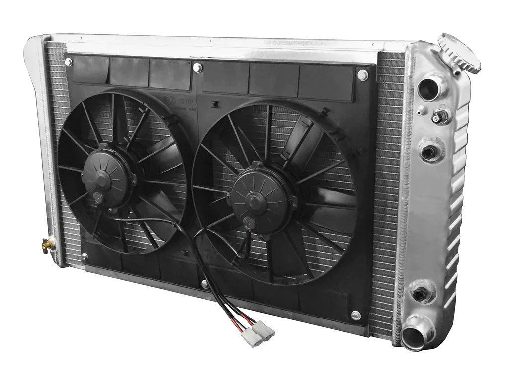 DeWitts LSX Conversion Aluminum Radiator & Fan Kit - 31 in W x 18.5 in H x 3.25 in D - Auto Trans - GM F-Body 1970-81 32-6139005A